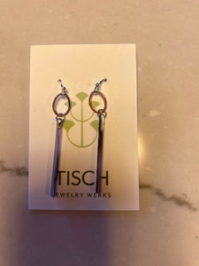 Silver/Resin Dangle Earrings