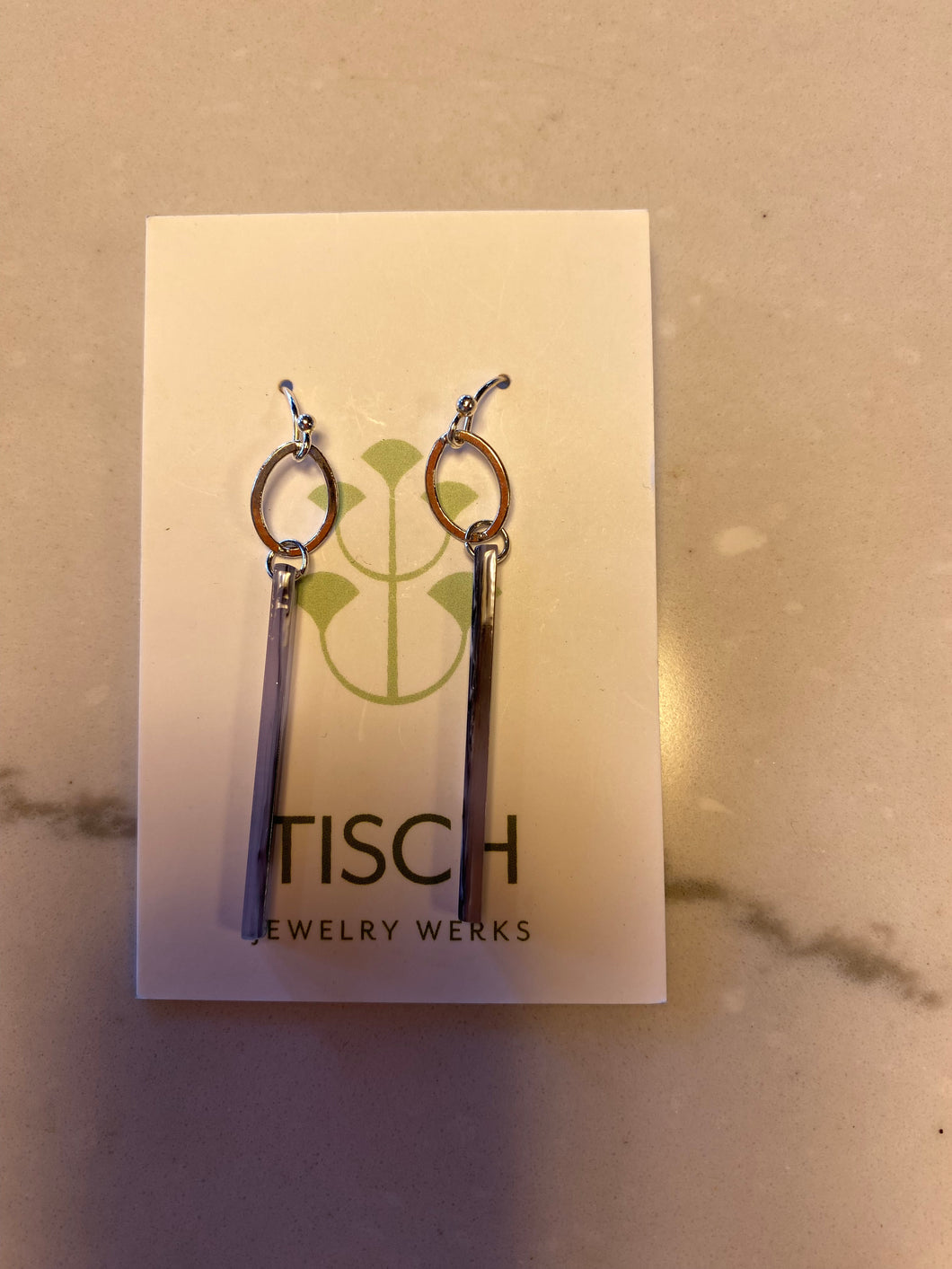 Silver/Resin Dangle Earrings