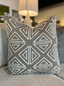 Custom Pillow - Beige & White Design