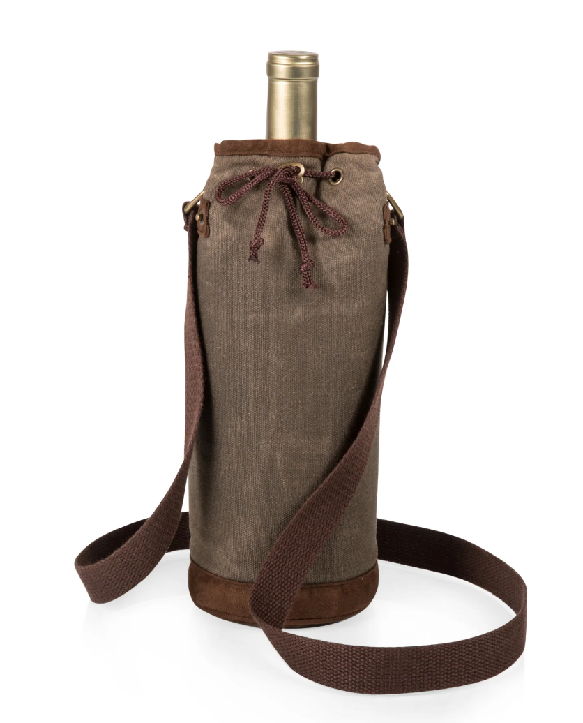 Waxed Canvas Wine Tote