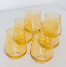 Load image into Gallery viewer, Estelle Stemless Wine Glasses - Set of 6