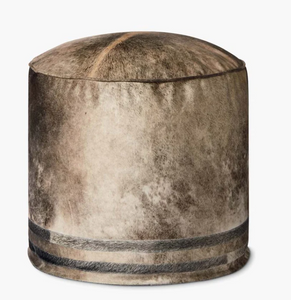 Round Hide Ottoman
