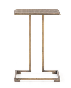 Acid Etch C Table - Aged Brass