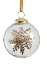 Load image into Gallery viewer, Heirloom Golden Glimmer Glass Ornament