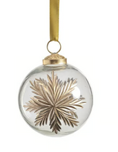 Load image into Gallery viewer, Heirloom Golden Glimmer Glass Ornament