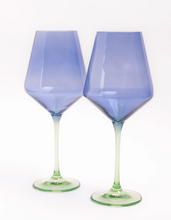 Load image into Gallery viewer, Estelle Colorblock Stemmed Wine Glasses