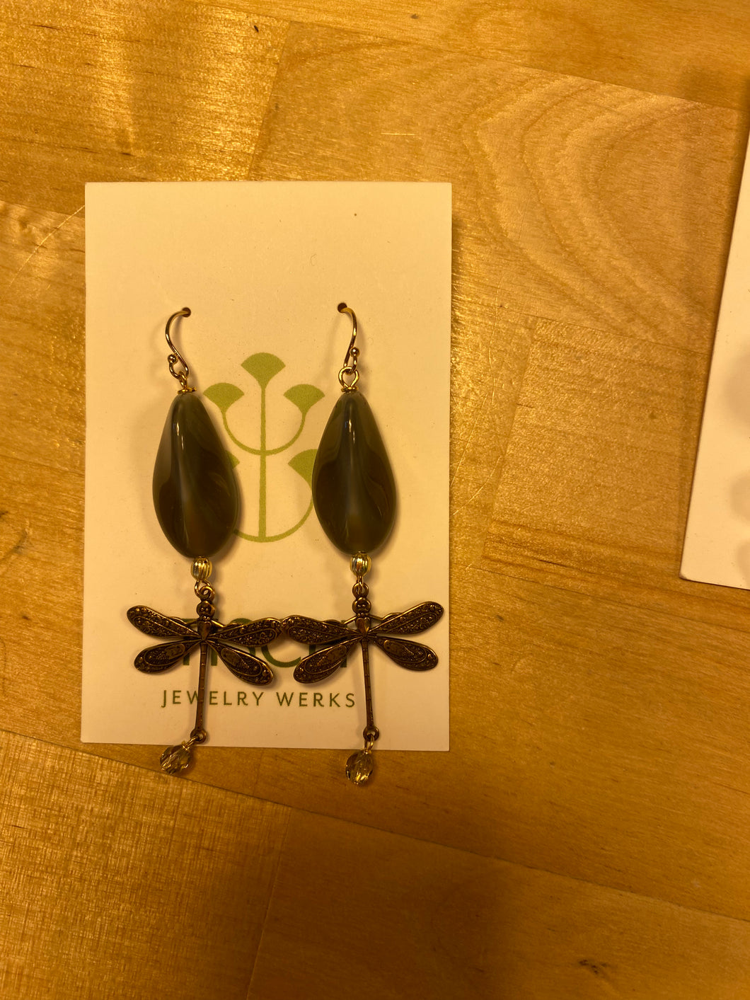 Dragonfly Dangle Stone Earrings