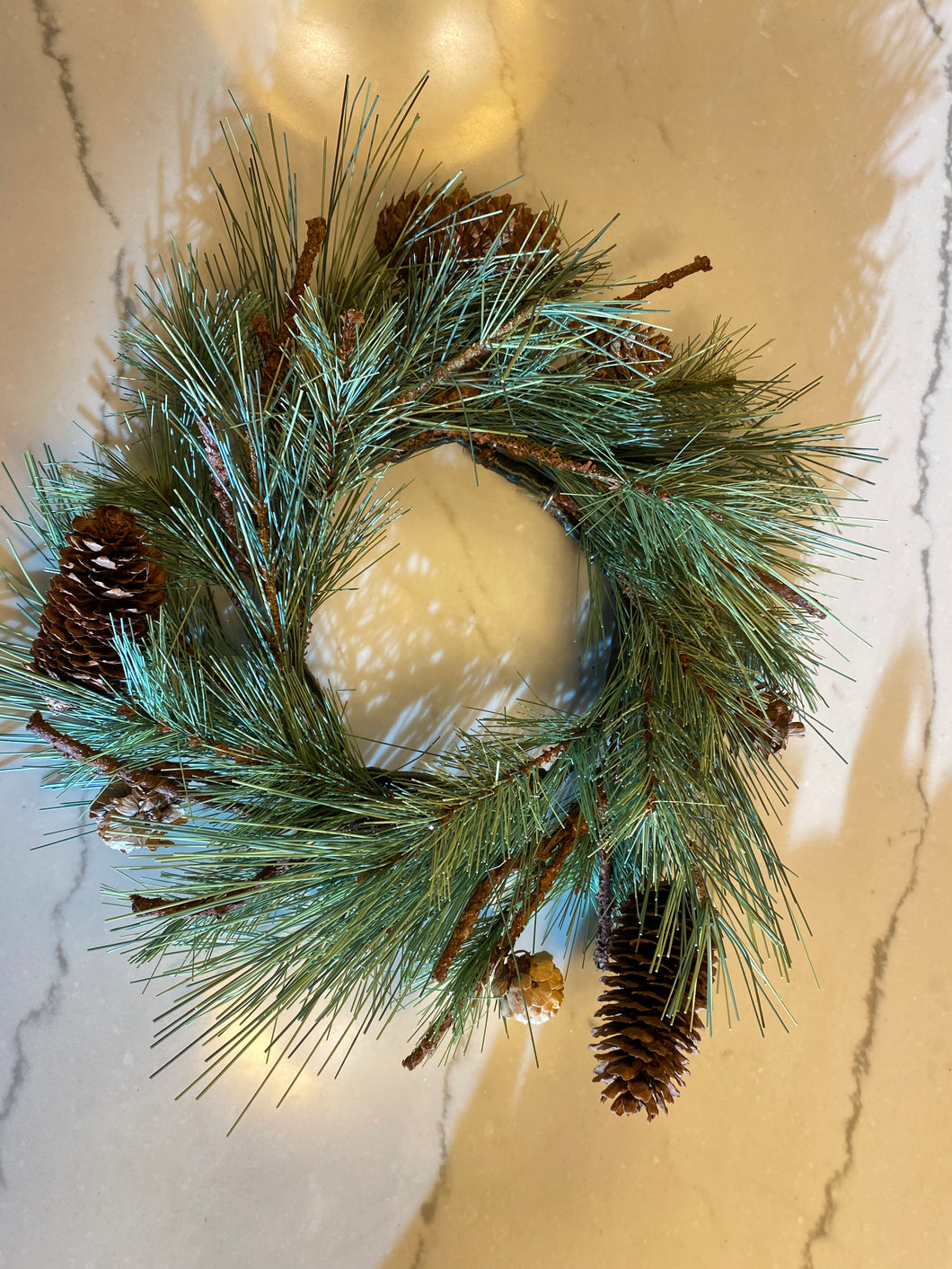 Roswell Mixed Pine Candle Ring (12
