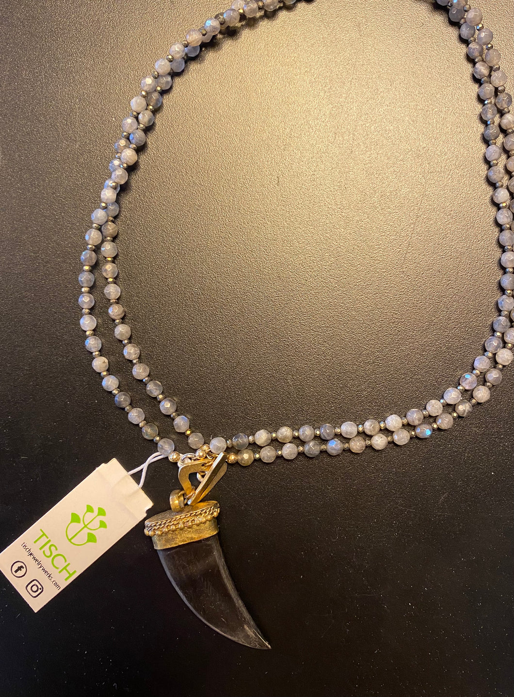 Black horn necklace